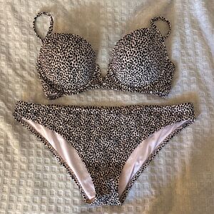 Spotted Print Push-Up bikini